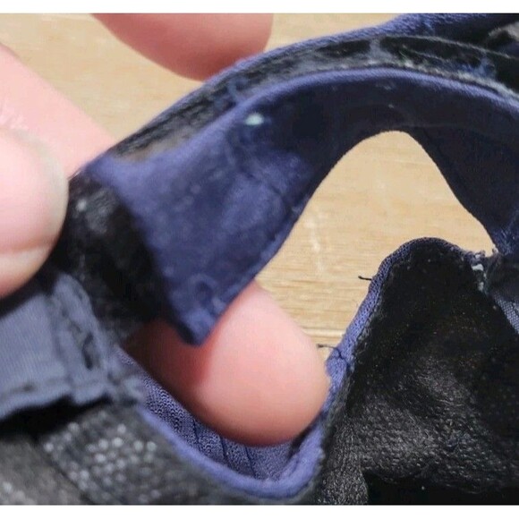 Vtg Nike Panel Swoosh Logo Lightweight Running Outdoor Hiking Hat Cap Blue - Picture 9 of 9